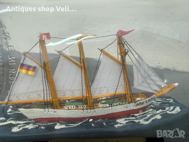Декоративна бутилка с кораб №8073, снимка 2 - Антикварни и старинни предмети - 54064447