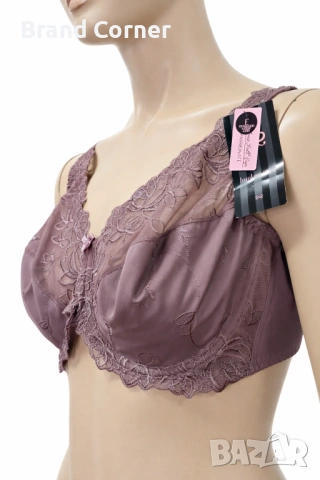 Сутиен Hunkemöller 95E в пепеливо лилав цвят с дантела