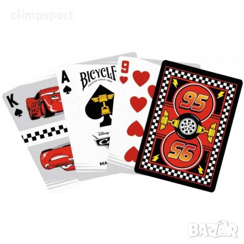 Карти за игра Bicycle Disney Cars Disney и Pixar Lightning McQueen , снимка 3 - Карти за игра - 54997189