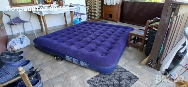 Надуваем матрак 200/180 с включена електрическа помпа с приставка за 12V