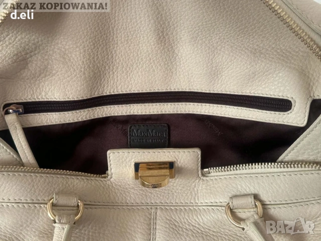 Max Mara Original 100% Кожа Страхотна чанта, снимка 8 - Чанти - 55236125