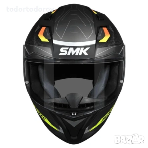 ПРОМОЦИЯ Мото каска за мотор SMK STELLAR SPORT FLIGHT Black/Gray/Yellow 232.74 лв. / 119 €, снимка 3 - Аксесоари и консумативи - 54603073
