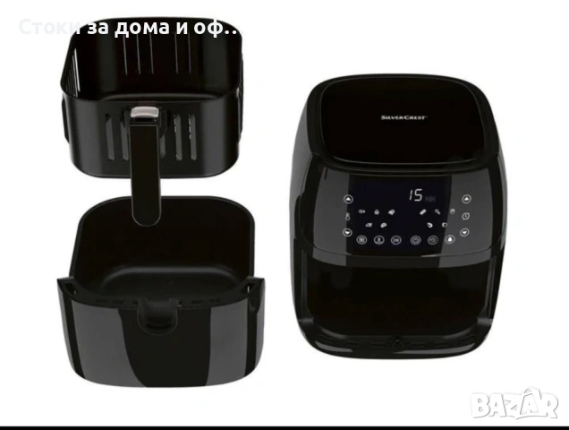 Фритюрник с горещ въздух Air Fryer Silver Crest XXL, 2150 W, 5.2л., снимка 2 - Фритюрници - 54700986