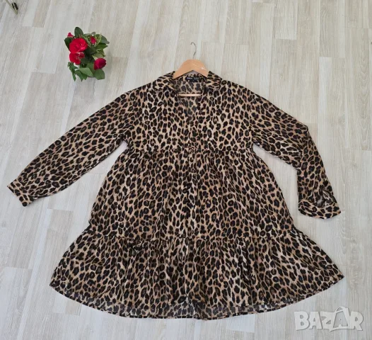 Нова дамска рокля SHEIN LUNE Leopard Print М-Л, снимка 17 - Рокли - 55320956