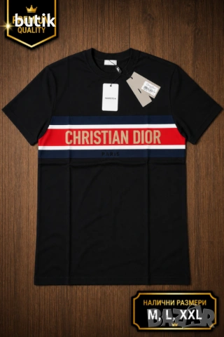 Christian Dior черна мъжка тениска Paris – M, L, XXL