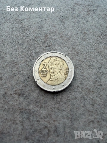 Монета 2 евро Австрия с дефект