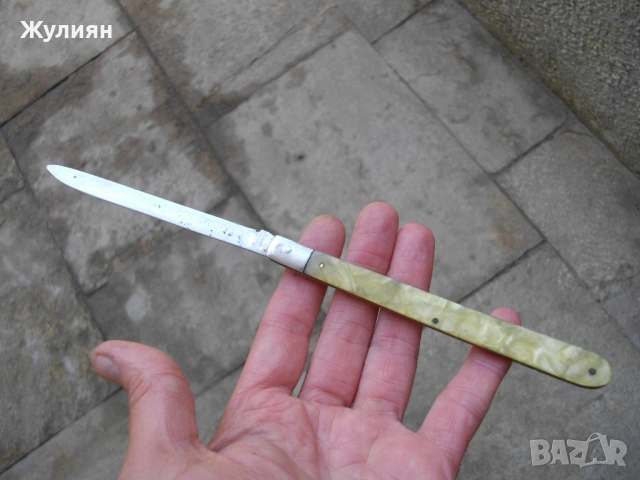  КОЛЕКЦИОНЕРСКО ДЖОБНО НОЖЧЕ НОЖ ЗА ДЕГУСТАЦИЯ СЪРП И ЧУК ВТ, снимка 4 - Антикварни и старинни предмети - 54500154