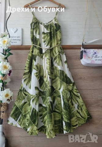   Лятна рокля муселинова памучна материя H&M , снимка 10 - Рокли - 54530441