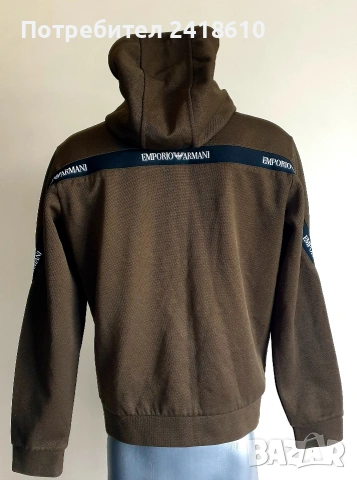 Emporio Armani Pique Full Zip Hoodie Mens Size XS - S ОРИГИНАЛ! Мъжко Горнище!