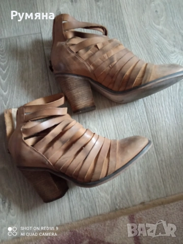 Пролетно летни боти от естествена кожа, снимка 5 - Дамски боти - 54140084