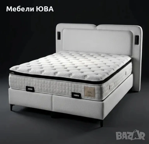 Тапицирано легло с метална конструкция!, снимка 2 - Спални и легла - 54956521