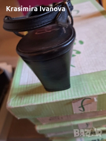 нови обувки естествена кожа цвят черно , снимка 4 - Дамски ежедневни обувки - 54209456