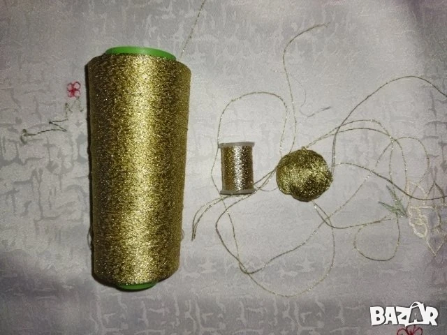 метализиран златист конец 3 броя 