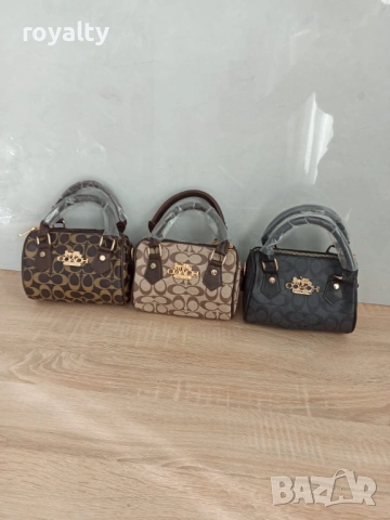Coach Нова Дамска Кожена Чанта Различни Цветове 