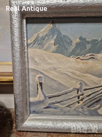 Стара страхотна антикварна картина авторска масло върху платно , снимка 7 - Антикварни и старинни предмети - 54224122