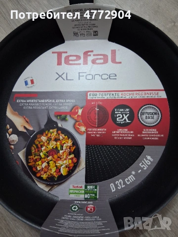 Тиган Tefal XL FORCE 32CM , снимка 2 - Съдове за готвене - 54361420