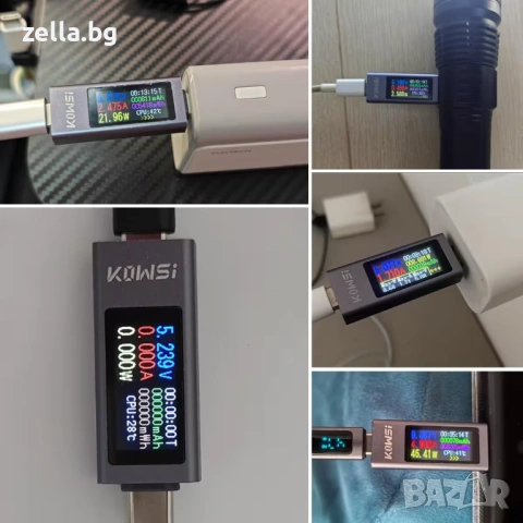 USB-C мултиметър Kowsi KWS-2302C – Тестер 4-30V 12A, PD QC, измерване на капацитет 10437, снимка 4 - Друга електроника - 54694718