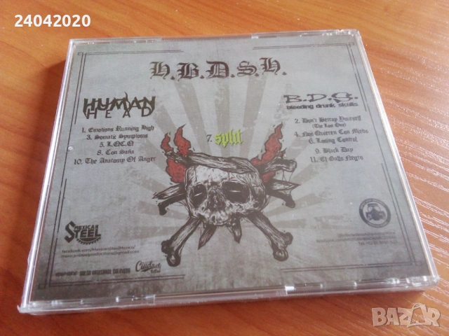 NEW! Human Head / Bleeding Drunk Skulls – Split CD old school thrash/crossover from Mexico, снимка 2 - CD дискове - 54135598