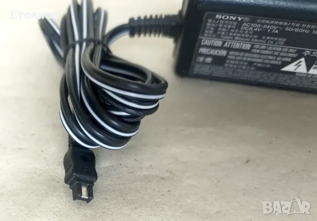 Оригинално зарядно, захранване Sony AC-L25B / 8.4V - 1.7A, снимка 5 - Батерии, зарядни - 55328130