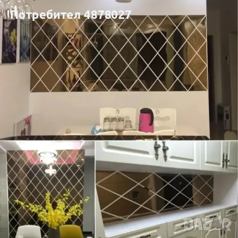 Огледални стикери за стена 32 броя – Лесен начин да преобразиш дома си с модерна елегантност, снимка 4 - Декорация за дома - 55503522