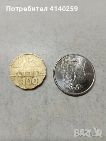ВАНУАТУ МОНЕТИ 100-50 ВАТУ 