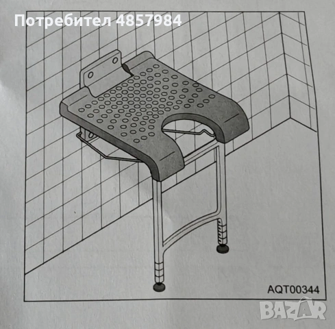 Седалка за душ, нова в опаковка, снимка 5 - Душове - 54929098