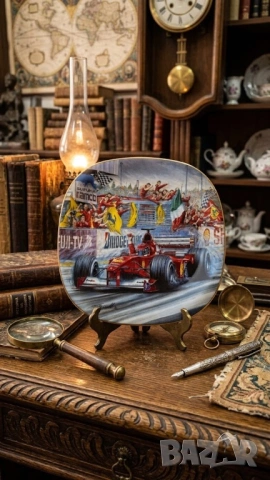 Лимитирана порцеланова чиния Ferrari – Шумахер, Гран При Япония 2000 (със сертификат)