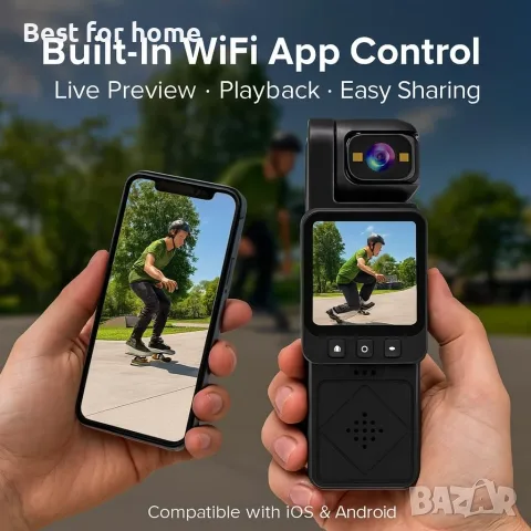 Acuvar Mini Clip-On телесна камера 1080P с 360° , снимка 7 - Други - 55524198