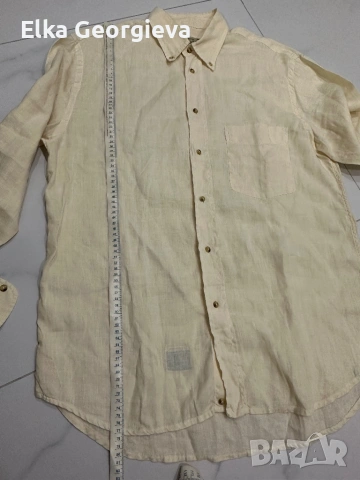 Оригинална мъжка ленена риза , снимка 4 - Ризи - 54347866