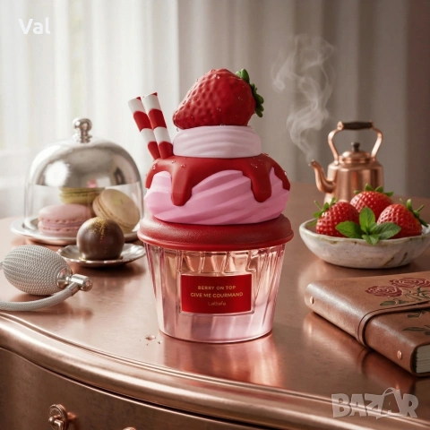 Парфюм за жени и мъже Lattafa Give Me Gourmand Berry On Top – С аромат на ягода и ванилия, снимка 3 - Дамски парфюми - 54064865
