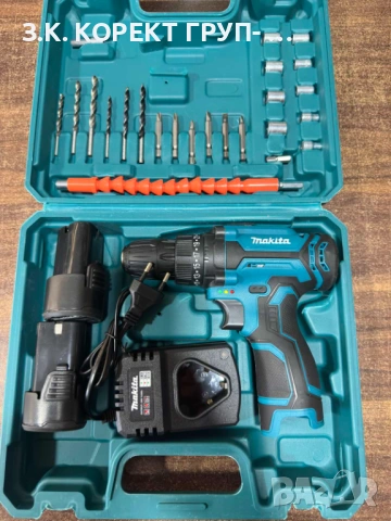 Акумулаторен винтоверт Makita + 2 батерии и зарядно