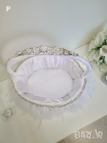 Изработка на сватбени аксесоари(книга,кутия за пари , кошница , букет , снимка 5 - Сватбени аксесоари - 54109704