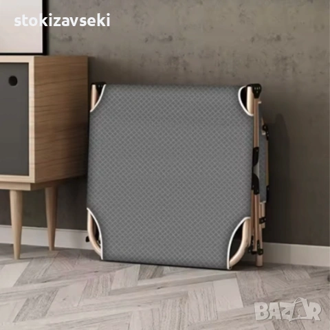 Сгъваемо къмпинг легло с матрак (180 см) – Регулируем градински шезлонг с възглавница, снимка 4 - Къмпинг мебели - 54071869