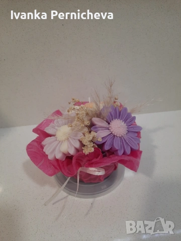 Букет от соеви свещи , снимка 10 - Изкуствени цветя - 54115302