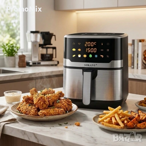 Аir fryer Sokany SK-10085 2200W 12л Еър фрайър Фритюрник с горещ въздух