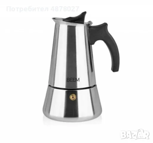 3бр./ Еспресо кафеварка BEEM Classic Selection – за 4 чаши, неръждаема стомана, снимка 2 - Кафемашини - 55598325
