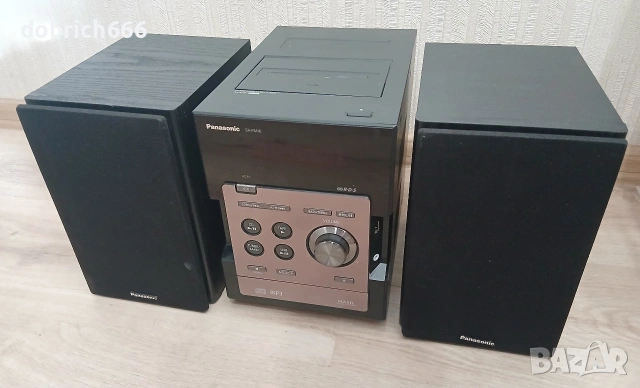 Аудио уредба Panasonic SA-PM46 USB CD FM Aux флашка с тонколони, снимка 3 - Аудиосистеми - 55071958