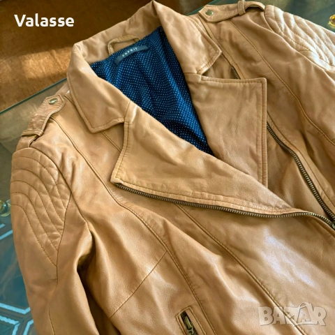 Естествена кожа Esprit байкър яке M/40 в отлично състояние, снимка 4 - Якета - 54712255