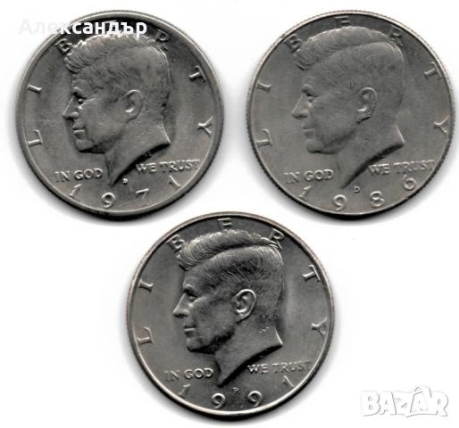 САЩ 1/2 долар, Сребърен Кенеди Халф долар, снимка 2 - Нумизматика и бонистика - 52718804