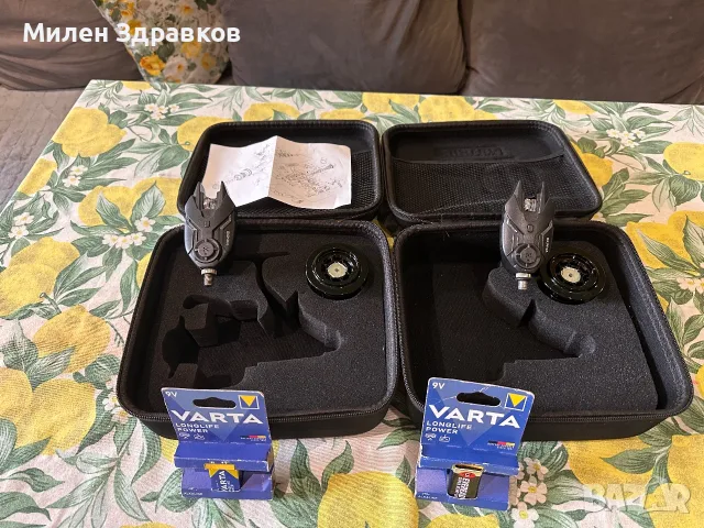 🎣 ПЪЛЕН ШАРАНДЖИЙСКИ КОМПЛЕКТ – 2 ВЪДИЦИ + 2 МАКАРИ + 2 СИГНАЛИЗАТОРА, снимка 6 - Въдици - 55606694