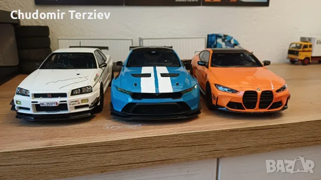 Мащабни модели коли 1:18 / Nissan Skyline / Ford Mustang / BMW M4