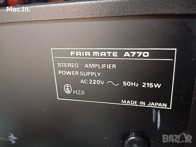 Усилвател Fair Mate A-770, снимка 16 - Ресийвъри, усилватели, смесителни пултове - 54089142