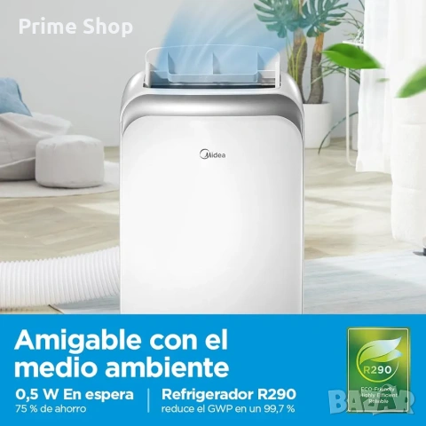 Мобилен климатик Midea Penguin, 12000 BTU. Охлаждане + отопление + вентилация с HEPA филтър, А+, снимка 6 - Климатици - 54834548