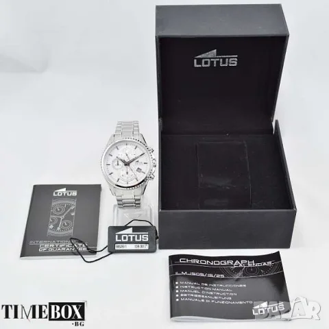 Lotus Chronograph 18526/1 Sport Silver Steel, снимка 5 - Мъжки - 55312256