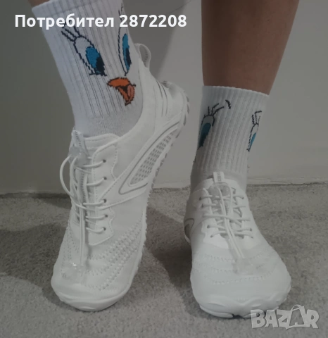 Дамски боси обувки бели , снимка 3 - Кецове - 54452915