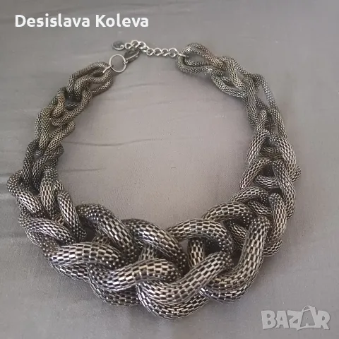 черно изключително стилно масивно колие