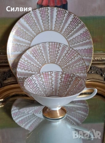 Троен сет, ретро порцелан 