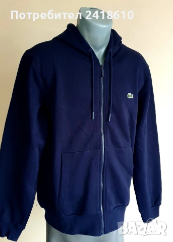 Lacoste Classic Fit  Full Zip Hoodie Mens Size 4 - M НОВО! ОРИГИНАЛ! Мъжка Качулка с цял цип!, снимка 5 - Спортни дрехи, екипи - 53708571