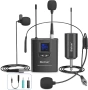 Bietrun WXM07 – безжична UHF микрофонна система 3 в 1 с headset, handheld и lavalier микрофон, снимка 1
