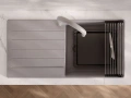 Сива кухненска мивка от гранит Копенхаген 1000x500 Top 60, снимка 4